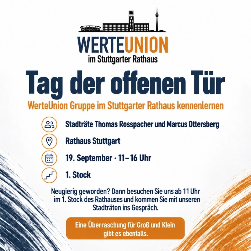 Tag der offenen Tür Rathaus Stuttgart WerteUnion Gruppe